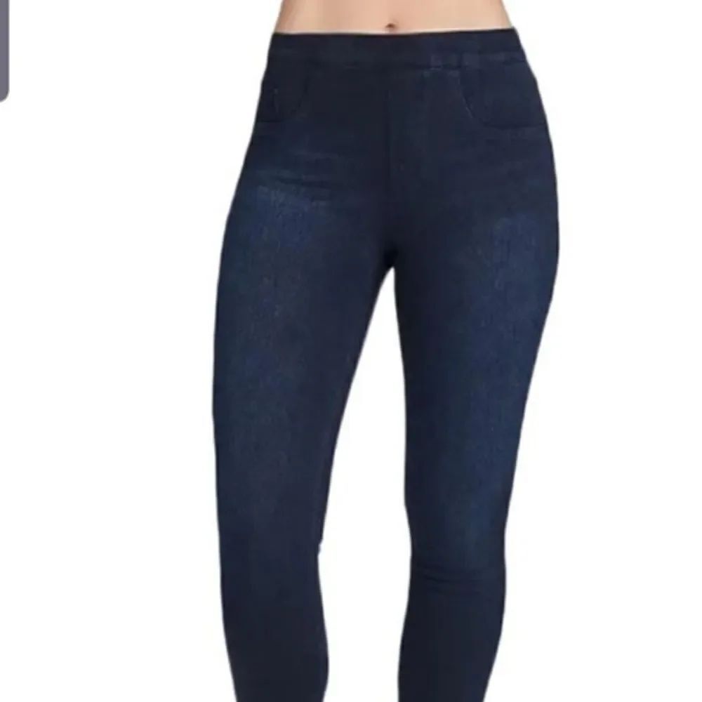 Spanx jeanish dark wash legging jeans sz small